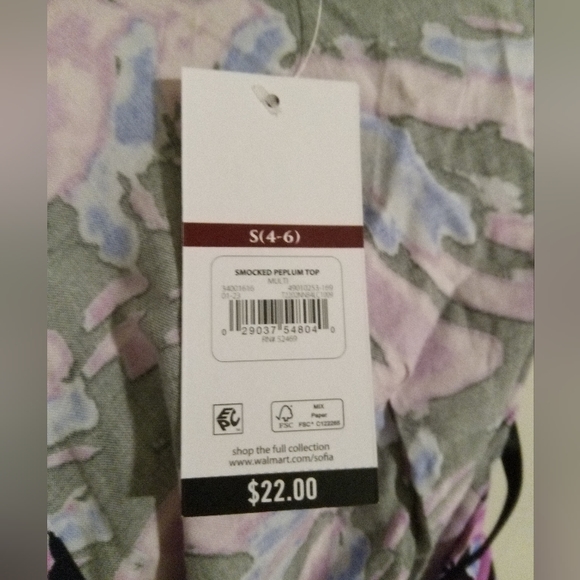 (Clearance) Sofia by Sofia Vergara purple and black top - Picture 5 of 5